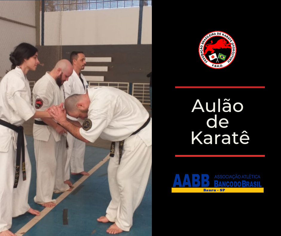 Sábado dia 13/07/2019 foi de muito esporte na AABB Bauru!
                            Durante a manhã foi realizado um super treino com os mestres da Federação Brasileira de Karatê Otokojyuku.